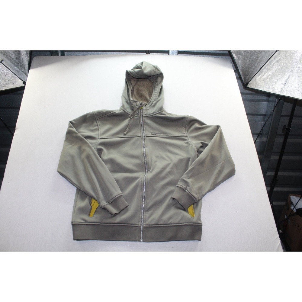 Sims Snowboarding Jacket Mens Large Gray Long Sleeve Full Zip Attached Hood